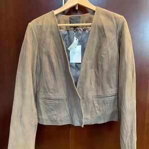JOIE Cropped leather jacket